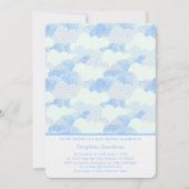 Minimaal modern Abstract blauw wolkenBaby shower Kaart (Voorkant)