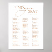 Minimaal Modern Alfabetisch Vind uw Seat Bruiloft Poster (Voorkant)