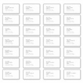 Minimaal modern Art Deco Guest-adreslabel voor mod Sticker (Voorkant)