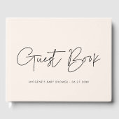 Minimaal modern Baby shower Gastenboek (Voorkant)