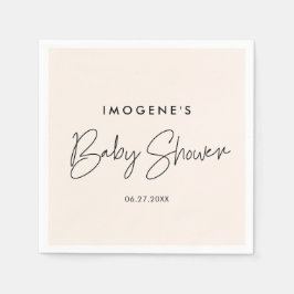 Minimaal modern Baby shower Servet