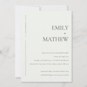 MINIMAAL MODERN BLACK & WITTE TYPOGRAFIE-VERLOVING KAART (Voorkant)