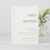 MINIMAAL MODERN BLACK & WITTE TYPOGRAFIE-VERLOVING KAART (Staand voorkant)