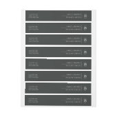 MINIMAAL MODERN BLACK & WITTE TYPOGRAFIE WEDING ADRESLABEL WIKKEL (Vel)