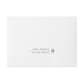 MINIMAAL MODERN BLACK & WITTE TYPOGRAFIE WEDING ADRESLABEL WIKKEL (Voorkant)