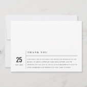 MINIMAAL MODERN BLACK & WITTE TYPOGRAFIE WEDING BEDANKKAART (Voorkant)