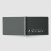 MINIMAAL MODERN BLACK & WITTE TYPOGRAFIE WEDING GASTENBOEK (Volledig)