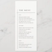 MINIMAAL MODERN BLACK & WITTE TYPOGRAFIE WEDING MENU (Voorkant)