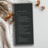 MINIMAAL MODERN BLACK & WITTE TYPOGRAFIE WEDING MENU