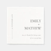 MINIMAAL MODERN BLACK & WITTE TYPOGRAFIE WEDING SERVET (Voorkant)