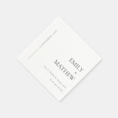 MINIMAAL MODERN BLACK & WITTE TYPOGRAFIE WEDING SERVET (Hoek)