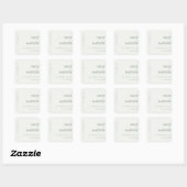 MINIMAAL MODERN BLACK & WITTE TYPOGRAFIE WEDING VIERKANTE STICKER (Vel)