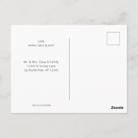 Minimaal modern Briefkaart voor aangepaste feestda (Achterkant)