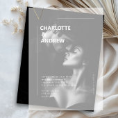 Minimaal, modern, bruiloft, vellum uitnodigingen