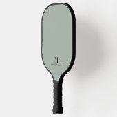 Minimaal Modern Custom Monogram Naam Sage Groen Pickleball Paddle (Links)