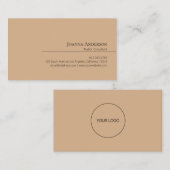 Minimaal modern, eenvoudig Logo Visitekaartje (Voorkant / Achterkant)