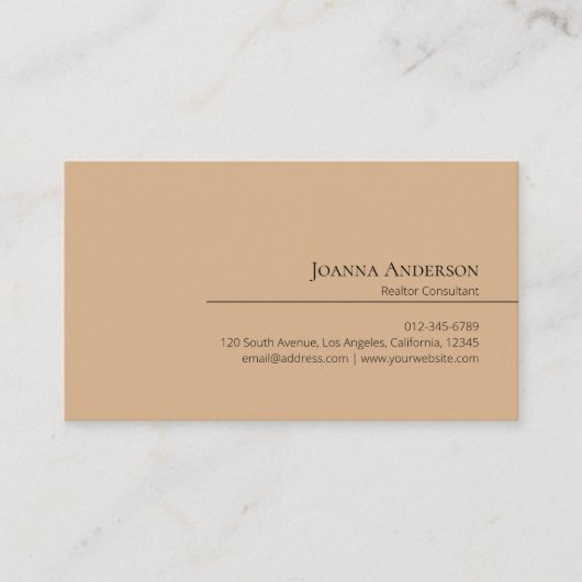 Minimaal modern, eenvoudig Logo Visitekaartje (Voorkant)