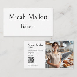 Minimaal Modern Eenvoudig Schoon QR Code Professio Visitekaartje