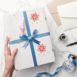 Minimaal Modern Eenvoudig Sterrenpatroon Kerstmis Cadeaupapier