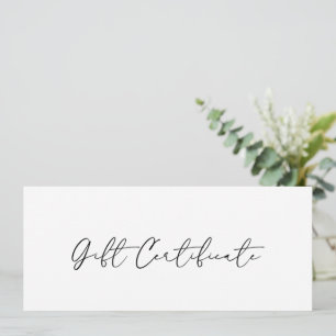 Minimaal modern Elegant Business Gift Certificaat