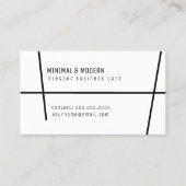 Minimaal & modern elegant minimalistisch wit visitekaartje (Voorkant)