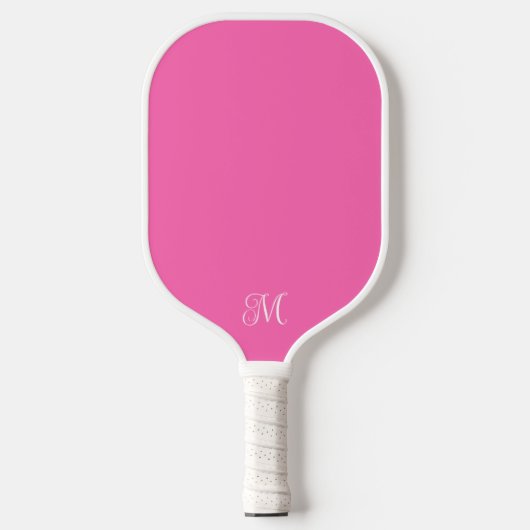Minimaal modern elegant monogram, roze of elke kle pickleball paddle (Voorkant)