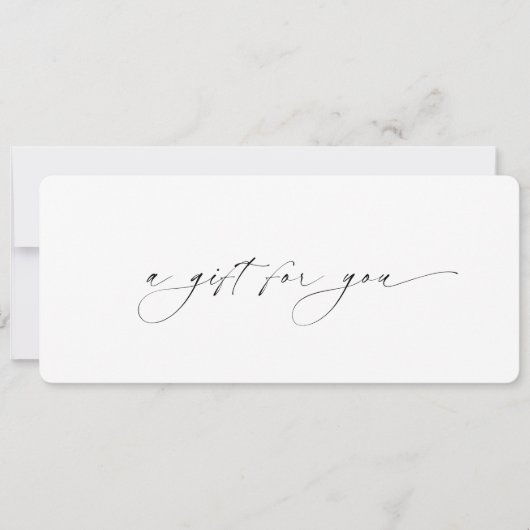 Minimaal Modern Elegant Zakelijk Cadeaubon (Voorkant)