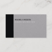 Minimaal & modern elegant zwart/grijs visitekaartje (Voorkant)