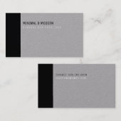 Minimaal & modern elegant zwart/grijs visitekaartje (Voorkant / Achterkant)