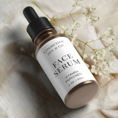 Minimaal Modern Face Serum Flessenwikkelaar Produc Etiket