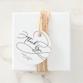 Minimaal modern Fancy script "dank je" bruiloft Bedankjes Labels (In situ)