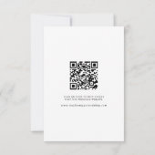Minimaal Modern Fancy Script "RSVP" QR Code Bruilo RSVP Kaartje (Achterkant)