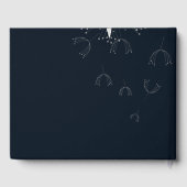 Minimaal modern fijn Floral Monogram bruiloft Gastenboek (Achterkant)