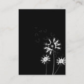 Minimaal modern fijn Floral Monogram bruiloft Informatiekaartje (Achterkant)