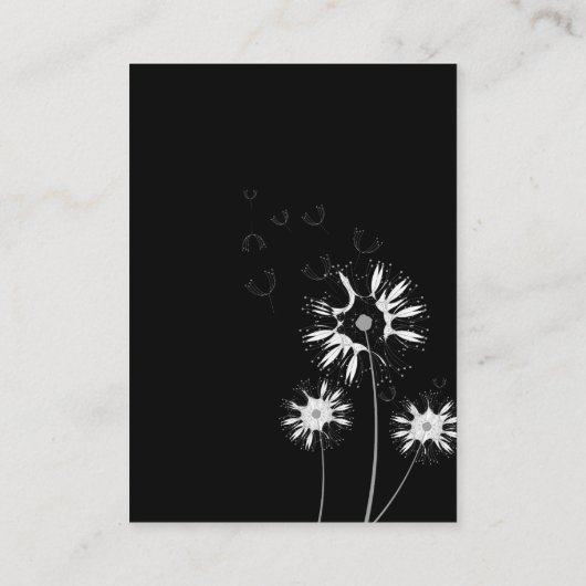 Minimaal modern fijn Floral Monogram bruiloft Informatiekaartje (Achterkant)