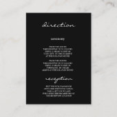 Minimaal modern fijn Floral Monogram bruiloft Informatiekaartje (Voorkant)