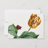Minimaal modern Floral Tulip Wedding Dank je - Bedankkaart (Achterkant)