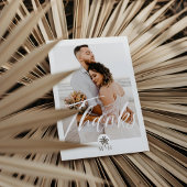 Minimaal modern fotopalmmonogram Dank u wel Bedankkaart