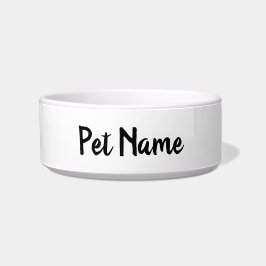Minimaal Modern Gepersonaliseerd Pet Name Script L Voerbakje