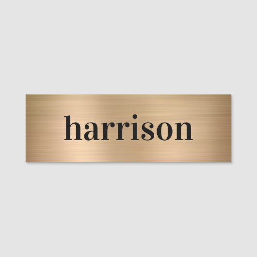 Minimaal modern goud naamplaatje (Voorkant)