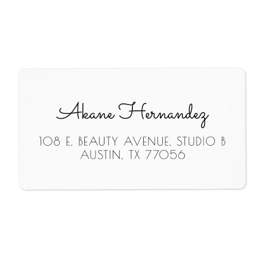 Minimaal modern grafisch verzendadres label (Voorkant)