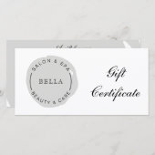 Minimaal modern Grijs Zout-certificaat (Voorkant / Achterkant)