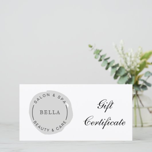 Minimaal modern Grijs Zout-certificaat (Staand voorkant)