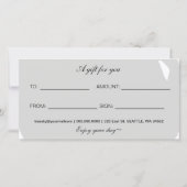 Minimaal modern Grijs Zout-certificaat (Achterkant)