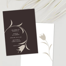 Minimaal Modern Grijsbeige & Espresso Bloem Bruilo
