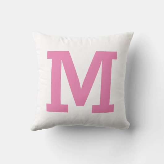 Minimaal modern groot Initiaal letter Kussen (Achterkant)
