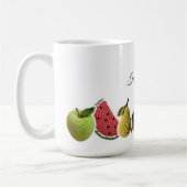 Minimaal Modern Haakfruit Collage Monogram Koffiemok (Links)