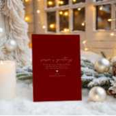 Minimaal Modern Handgeschreven Script Foto Kerstmi Feestdagenkaart