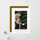 Minimaal Modern Handgeschreven Script Foto Kerstmi Feestdagenkaart