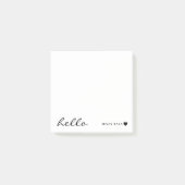 Minimaal Modern Hart Wit Design Post-it® Notes (Voorkant)